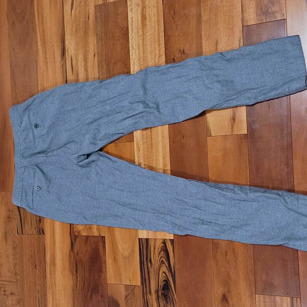 Dylan Grey Wool Drawstring Pants - image 4